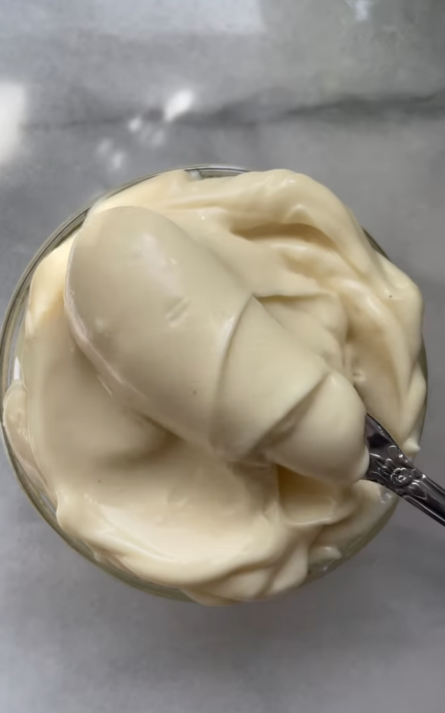 homemade mayo finished
